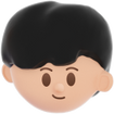 3D Simple Young Boy Head 