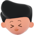 3D Simple Young Happy Boy Head 