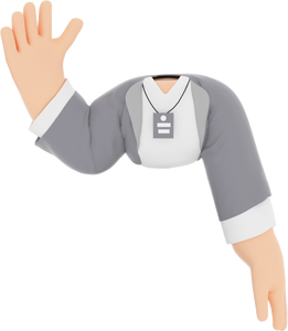 3D People Hand Casual Body Gesture